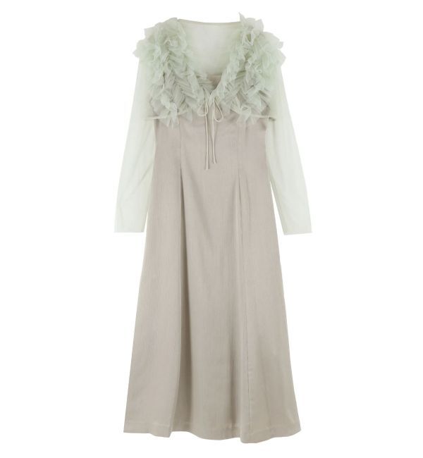 LAGUNAMOON「LADYチュールボレロキャミワンピース」|ワンピース|