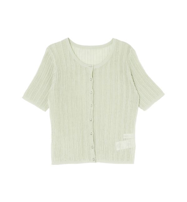 LAGUNAMOON「シアーニットショートスリーブカーデ」|カーディガン|