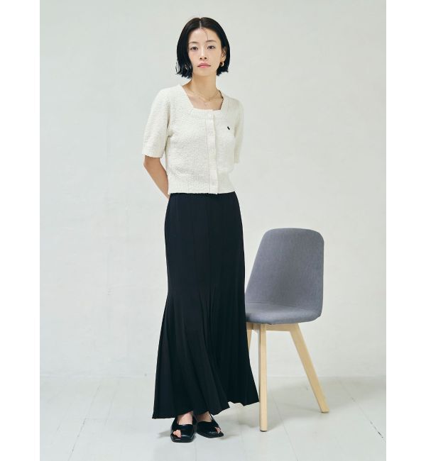 LAGUNAMOON「【POLO BCSコラボ】ブークレヤーンハーフスリーブコンパクトニットカーディガン」|ニット・セーター|