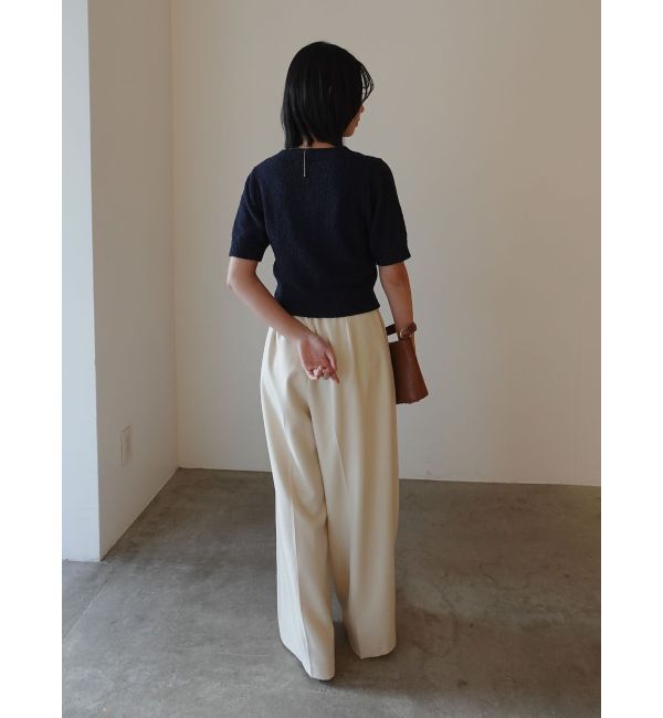 LAGUNAMOON「【POLO BCSコラボ】ブークレヤーンハーフスリーブコンパクトニットカーディガン」|ニット・セーター|