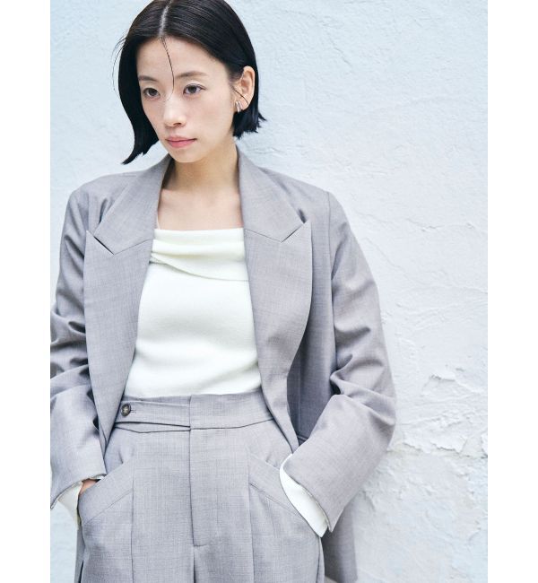 LAGUNAMOON「チュールコンビオフショルニットプルオーバー」|ニット・セーター|