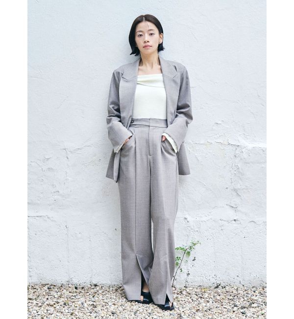 LAGUNAMOON「チュールコンビオフショルニットプルオーバー」|ニット・セーター|