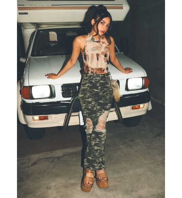 EVRIS「スタッズモチーフプラットフォームサンダル」|サンダル|