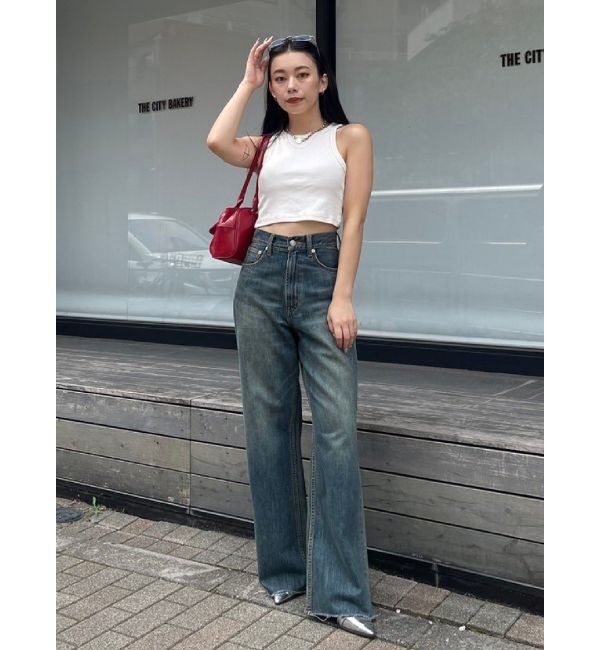 EVRIS「シンプルワイドデニムパンツ」|デニム|