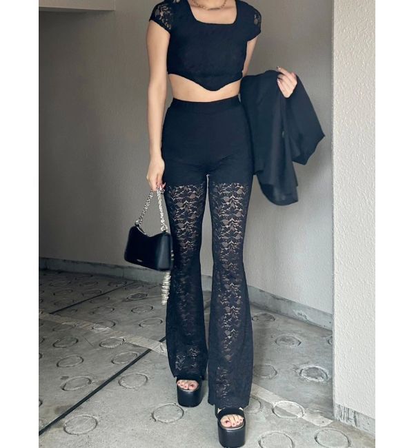 EVRIS「レースフレアパンツ」|その他|