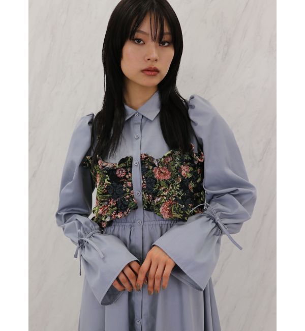 jouetie「ゴブランビスチェシャツワンピース」|ワンピース|