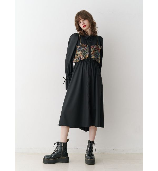 jouetie「ゴブランビスチェシャツワンピース」|ワンピース|