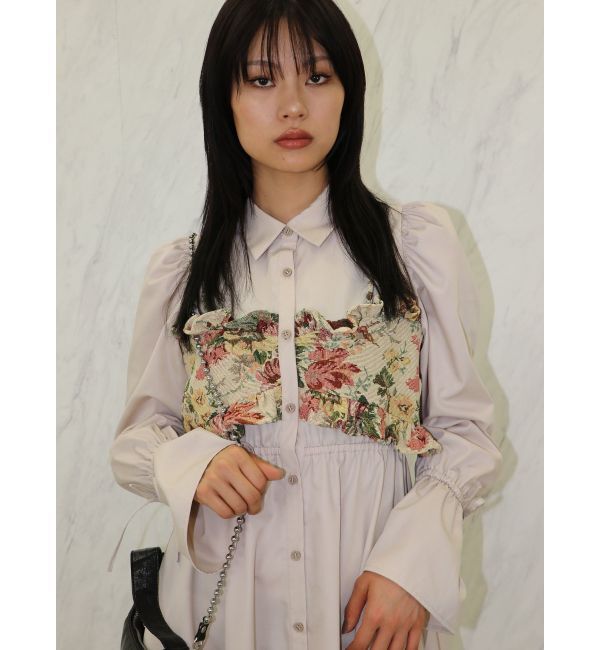 jouetie「ゴブランビスチェシャツワンピース」|ワンピース|