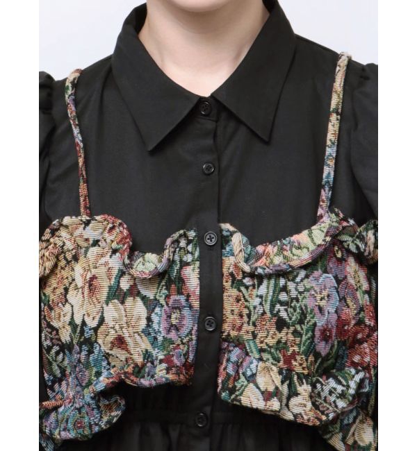 jouetie「ゴブランビスチェシャツワンピース」|ワンピース|