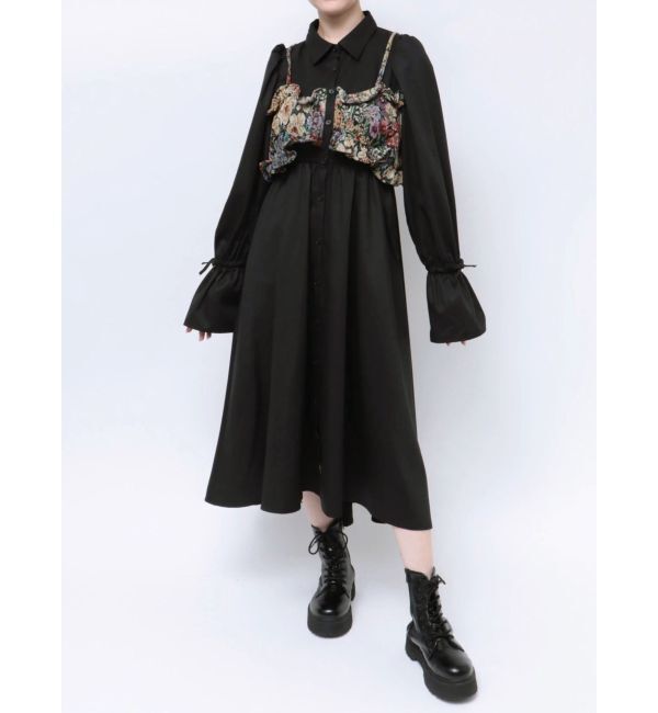 jouetie「ゴブランビスチェシャツワンピース」|ワンピース|