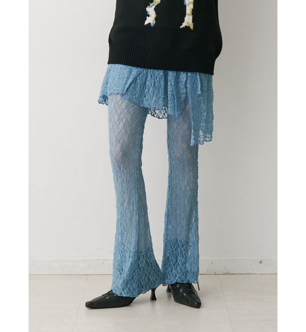 jouetie「ラップレイヤードレースパンツ」|その他|ブルー