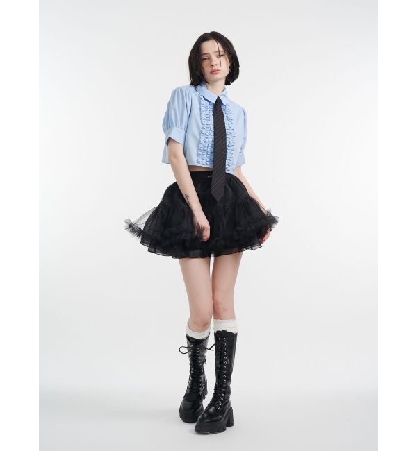 jouetie「クロップドフリルブラウス」|シャツ・ブラウス|