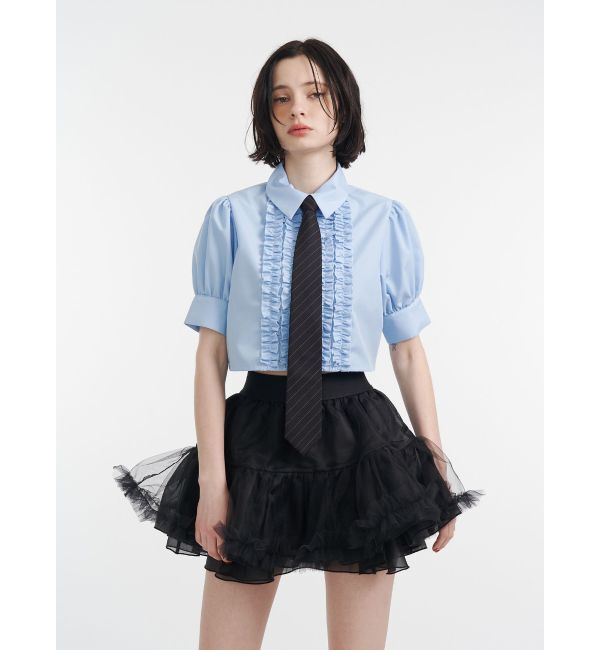 jouetie「クロップドフリルブラウス」|シャツ・ブラウス|