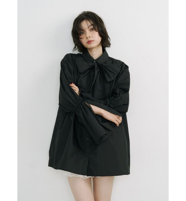 jouetie「リボンタイチュニックシャツ」|シャツ・ブラウス|ブラック