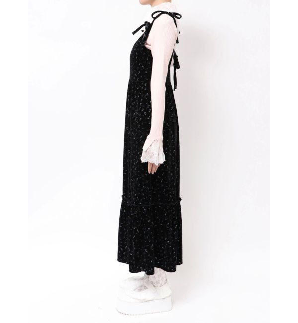 merry jenny「アシメribbonベロアワンピース」|ワンピース|