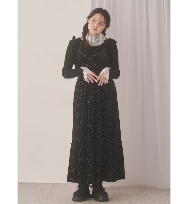 merry jenny「アシメribbonベロアワンピース」|ワンピース|