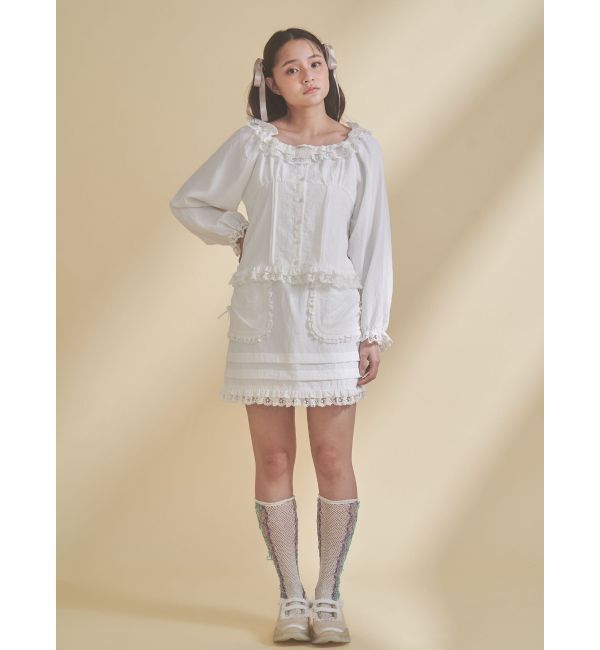 merry jenny「satin frill bandスニーカー」|スニーカー|