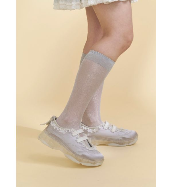 merry jenny「satin frill bandスニーカー」|スニーカー|アイスブルー