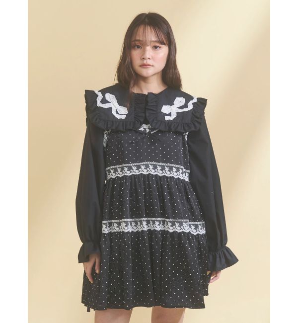 merry jenny「ribbonフリルカラーブラウス」|シャツ・ブラウス|