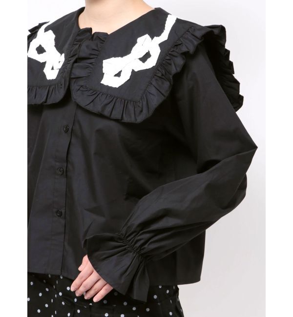 merry jenny「ribbonフリルカラーブラウス」|シャツ・ブラウス|