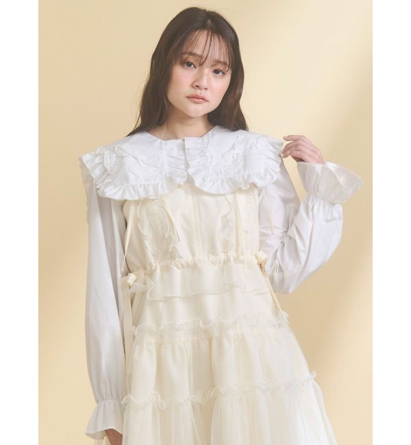 merry jenny「ribbonフリルカラーブラウス」|シャツ・ブラウス|
