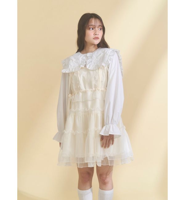 merry jenny「ribbonフリルカラーブラウス」|シャツ・ブラウス|