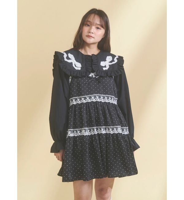 merry jenny「ribbonフリルカラーブラウス」|シャツ・ブラウス|