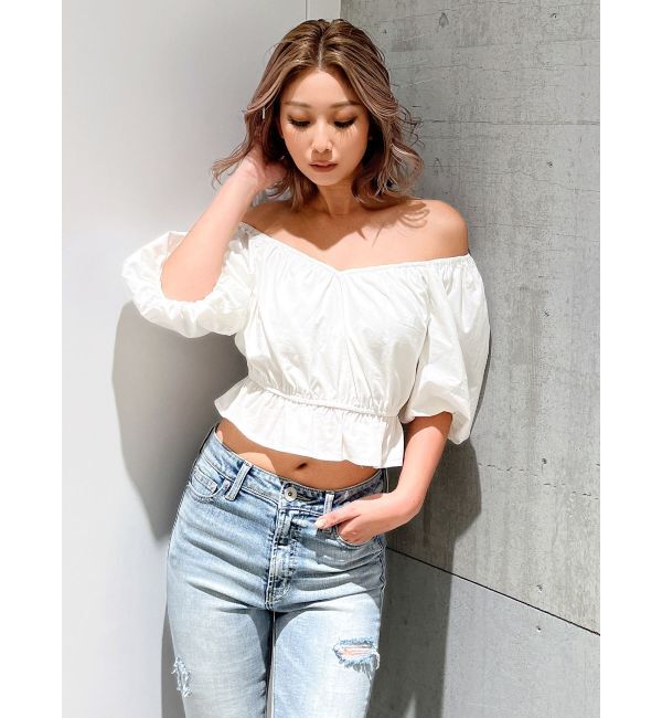 GYDA「オフショルハートネックブラウス」|シャツ・ブラウス|