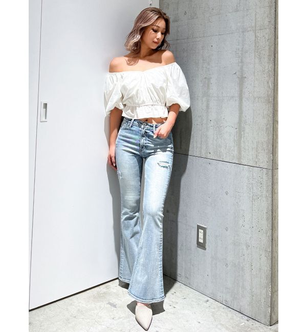 GYDA「オフショルハートネックブラウス」|シャツ・ブラウス|