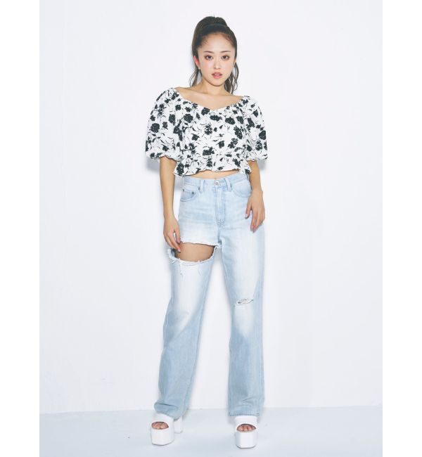 GYDA「オフショルハートネックブラウス」|シャツ・ブラウス|