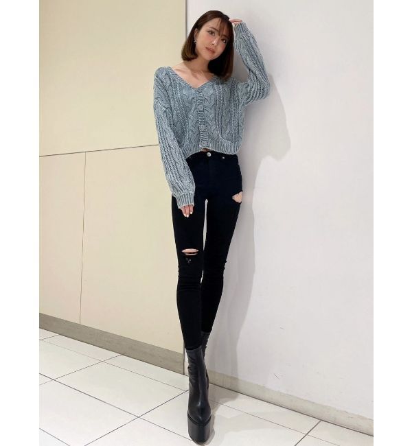 GYDA「ミドルウエストSIDE RIPPEDカラースキニーパンツ」|その他|