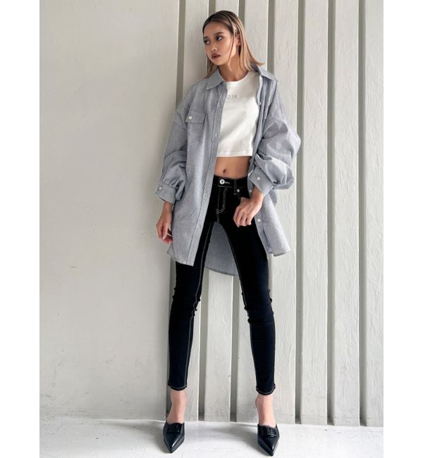 GYDA「square gyda バックルポインテッドミュール」|パンプス|