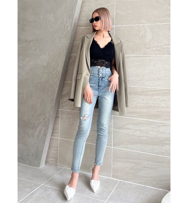 GYDA「square gyda バックルポインテッドミュール」|パンプス|