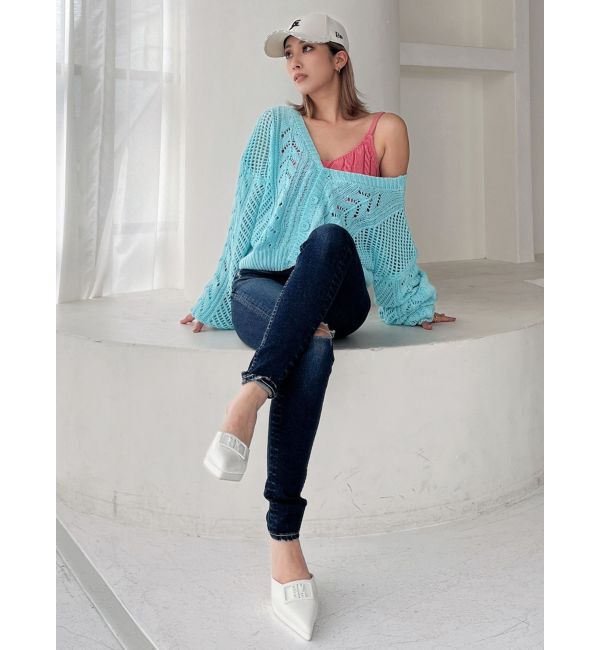 GYDA「square gyda バックルポインテッドミュール」|パンプス|