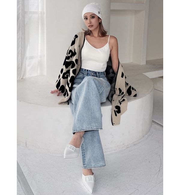 GYDA「square gyda バックルポインテッドミュール」|パンプス|