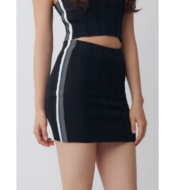 GYDA「サイドラインニットスカートライクショートパンツ【SETUP着用可】」|スカート|