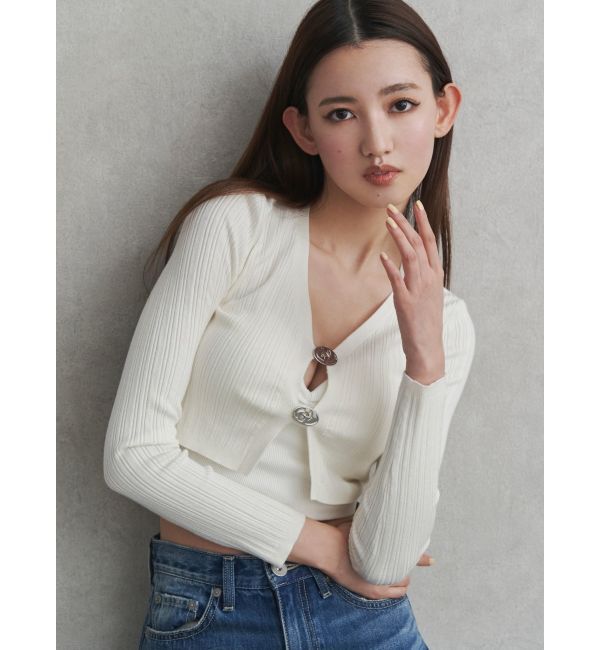 GYDA「GDチャームニットカーディガン」|カーディガン|