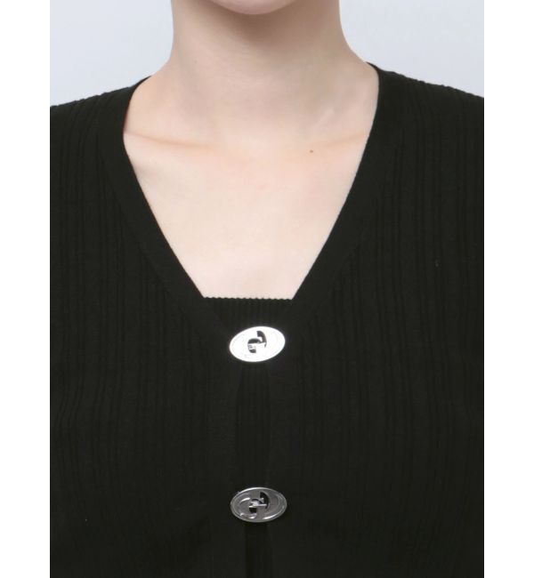 GYDA「GDチャームニットカーディガン」|カーディガン|