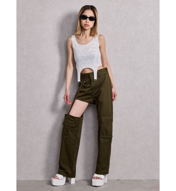 GYDA「アシンメトリーラインパディングチャンキーサンダル」|サンダル|