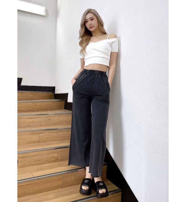 GYDA「ハーフスリーブカシュクールオフショルショートトップス」|Tシャツ・カットソー|