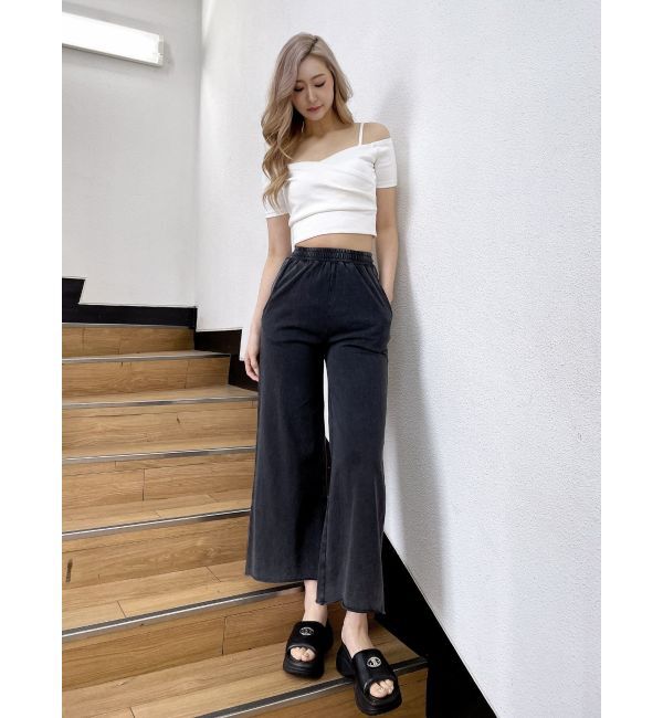 GYDA「ハーフスリーブカシュクールオフショルショートトップス」|Tシャツ・カットソー|