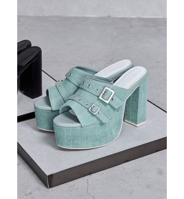 GYDA「Wbelt サンダル」|サンダル|アイスブルー