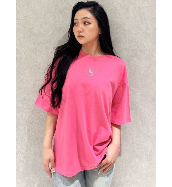 GYDA「BACK GYDAラインストーンBIG Tシャツ」|Tシャツ・カットソー|