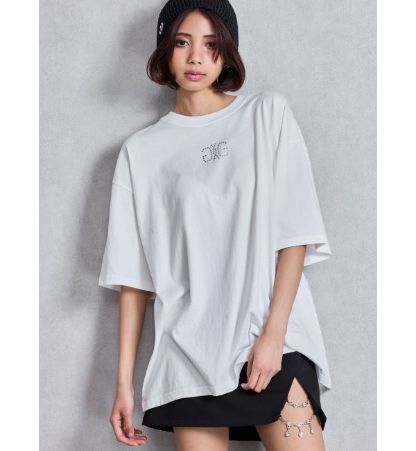 GYDA「BACK GYDAラインストーンBIG Tシャツ」|Tシャツ・カットソー|