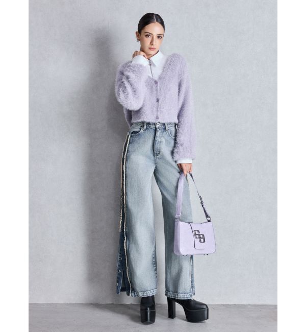 GYDA「ラメシャギーニットカーディガン」|カーディガン|