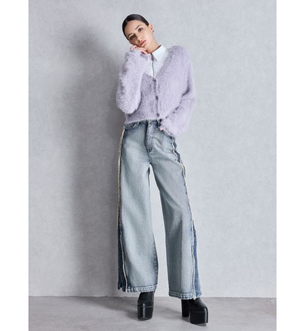 GYDA「ラメシャギーニットカーディガン」|カーディガン|