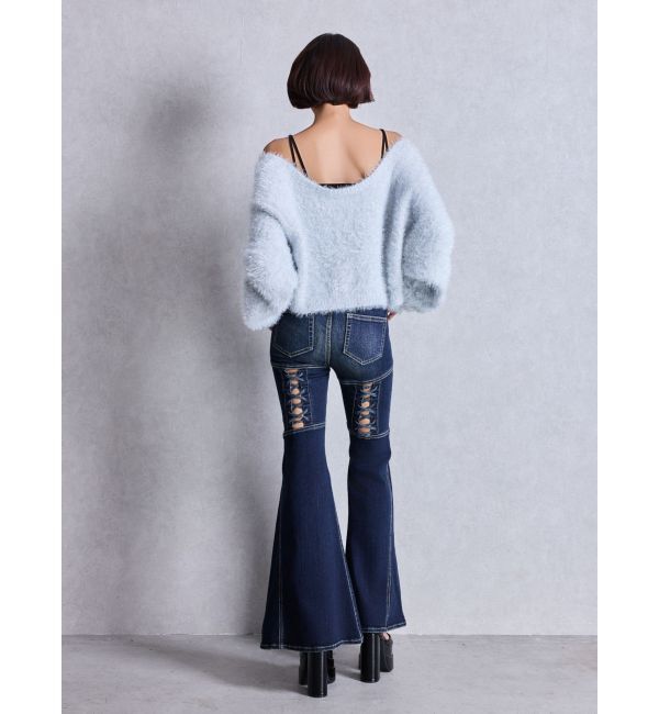 GYDA「ラメシャギーニットカーディガン」|カーディガン|