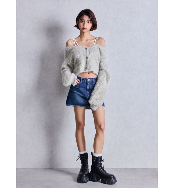 GYDA「ラメシャギーニットカーディガン」|カーディガン|