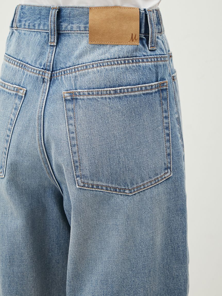 Mila Owen「ウエストゴムカーヴィデニム【ウォッシャブル】」|デニム|