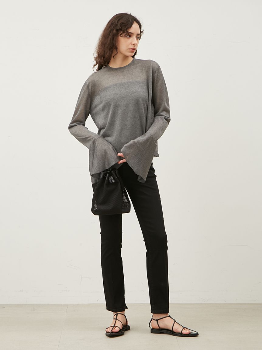 Mila Owen「裾スリットスキニーデニムパンツ」|デニム|